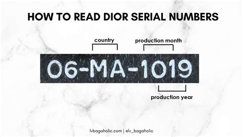 does Dior use serial numbers